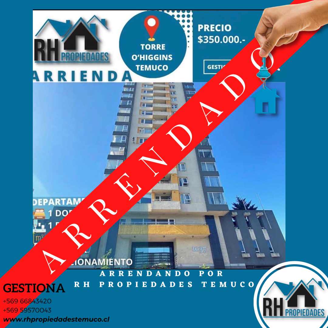 ¡ARRENDANDO! DEPARTAMENTO EN TORRE O´HIGGINS, TEMUCO
