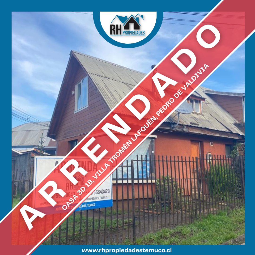¡Arrendado! Casa Individual en Villa Tromén Lafquén – Temuco